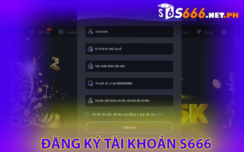 đăng ký tài khoản S666